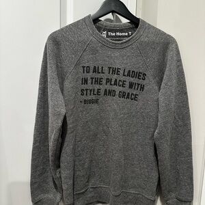 Gray Crewneck Sweatshirt with Quote